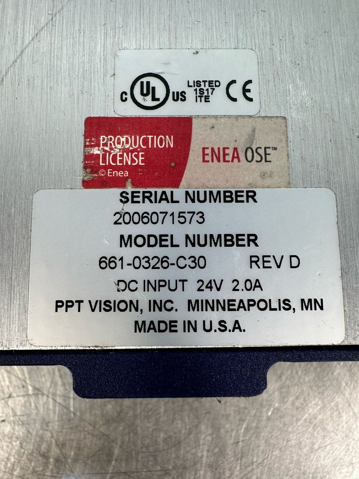 Ppt Vision 661-0326-C30 Rev.D IMPACT C30 DC INPUT 24V 2.0A (7.5.5)