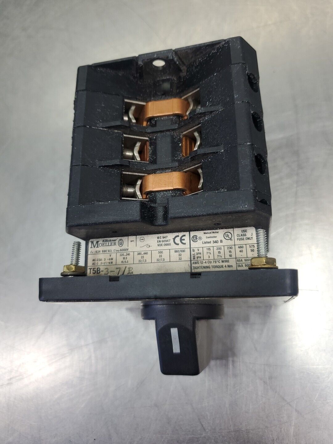 Klöckner Moeller T5B-3-7/E Cam Rotary Switch. 4E-22