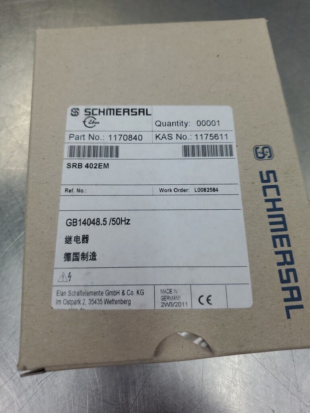 SCHMERSAL SRB 402EM EXPANDER MODULE, 1170840. 5E-8