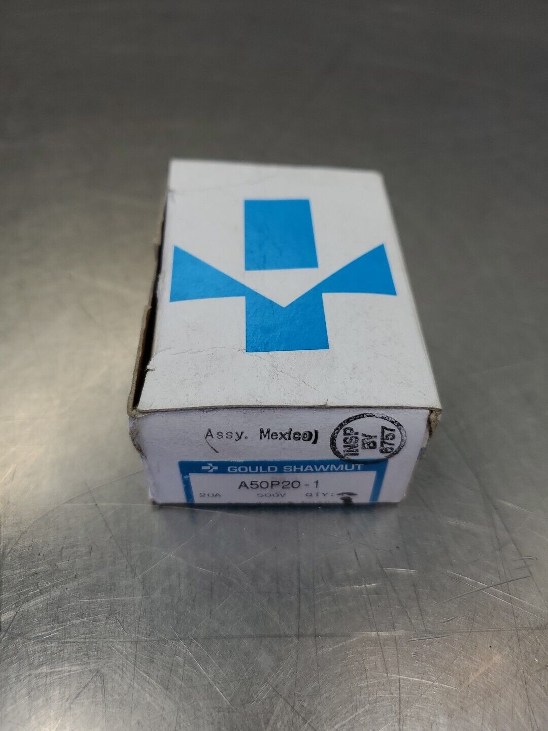 GOULD SHAWUT A50P20-1 FUSE, 500VAC 20A Lot of 8. 4C-38