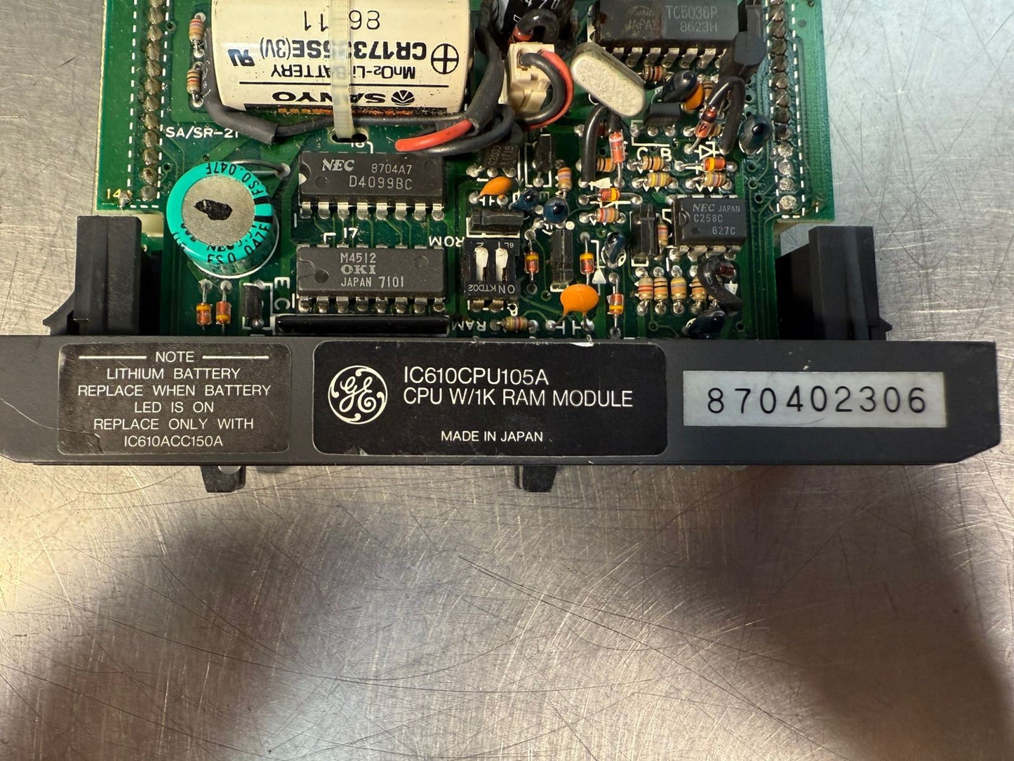 Ge Fanuc IC610CPU105A CPU W/ 1K Ram Module (6.2.2)