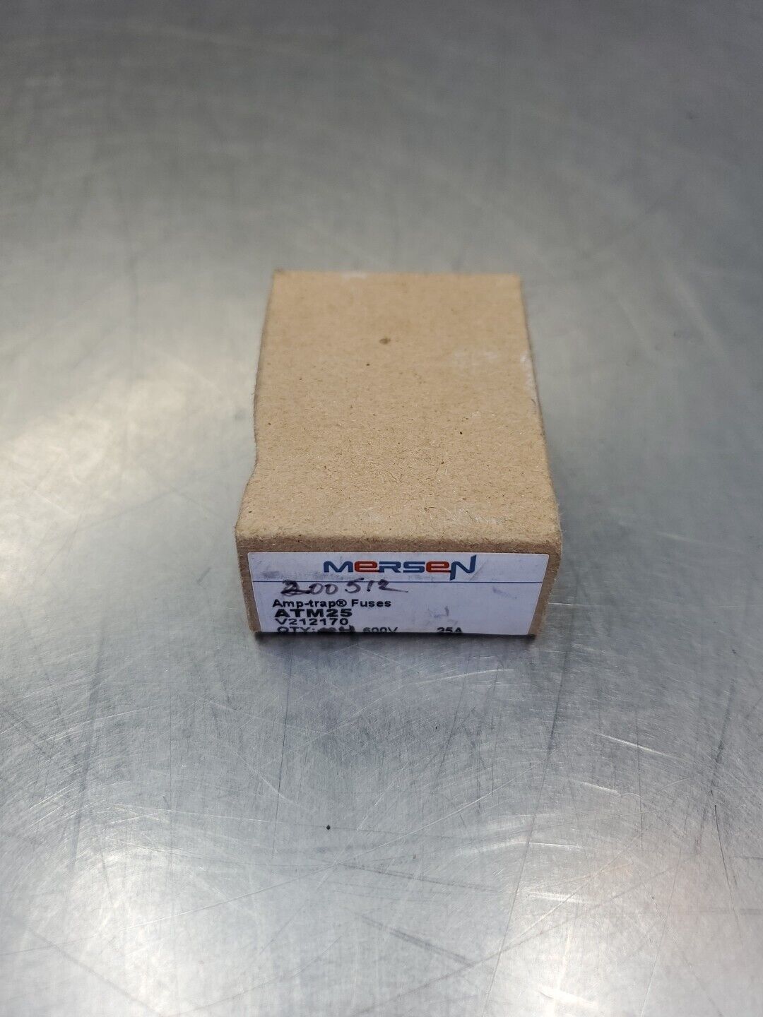 Mersen ATM25 Midget Fuse, Fast-Acting, 25A, 600V Lot of 4. 4C-38