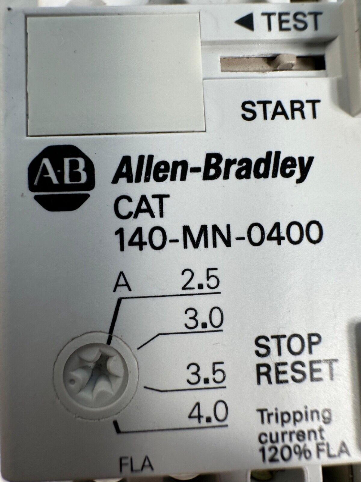 Allen Bradley 140-MN-0400 Manual Motor Starter Ser C Overload (4D-17)