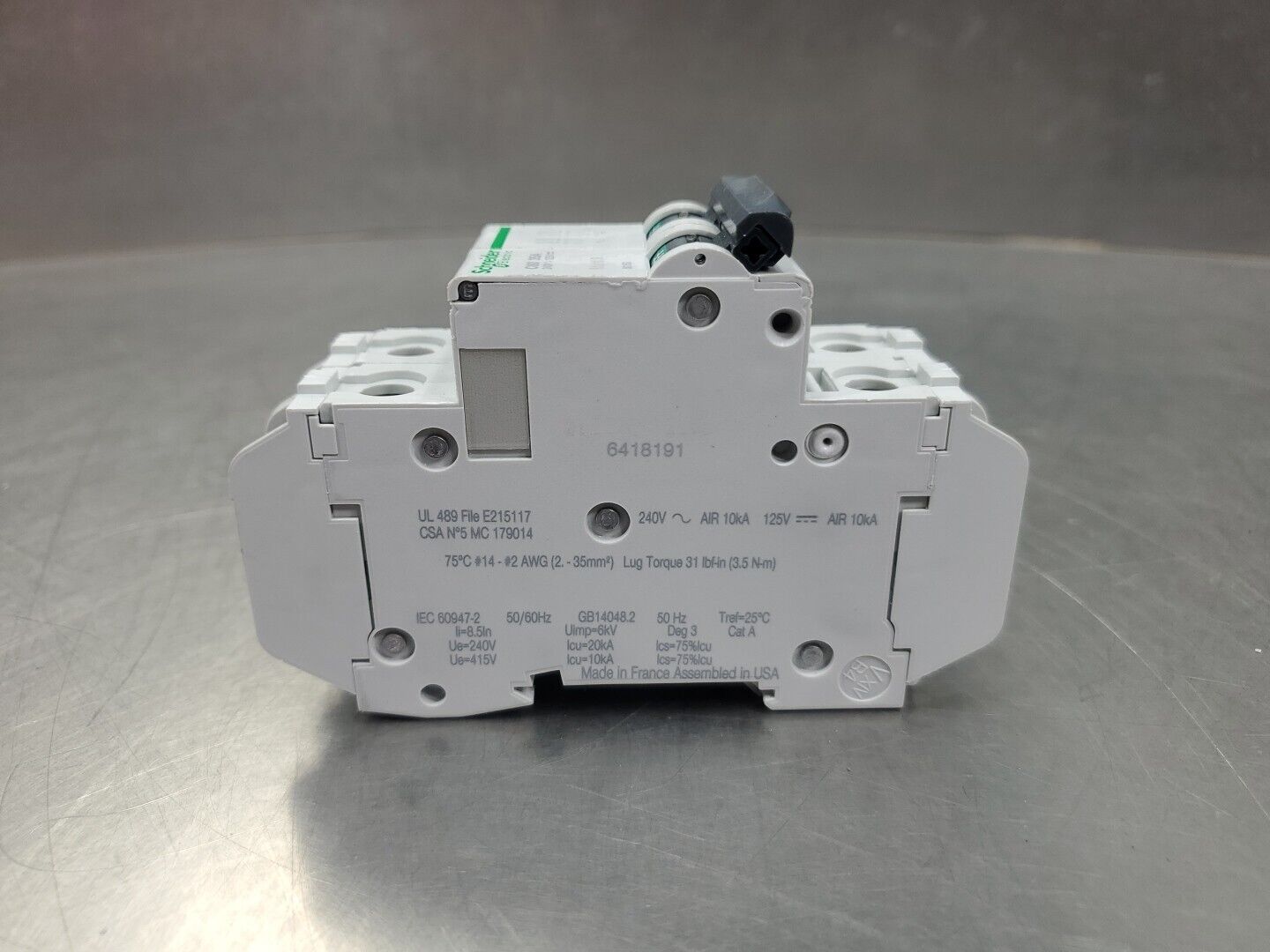 Schneider Electric 60150 (C60 35A) Multi 9 Circuit Breaker, AC/DC. 4A-33/1