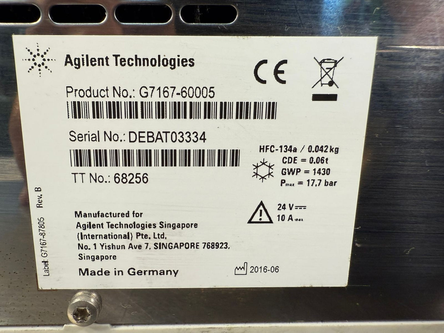 Agilent Technologies G7167-60005 / G716760005 (2.4.5)