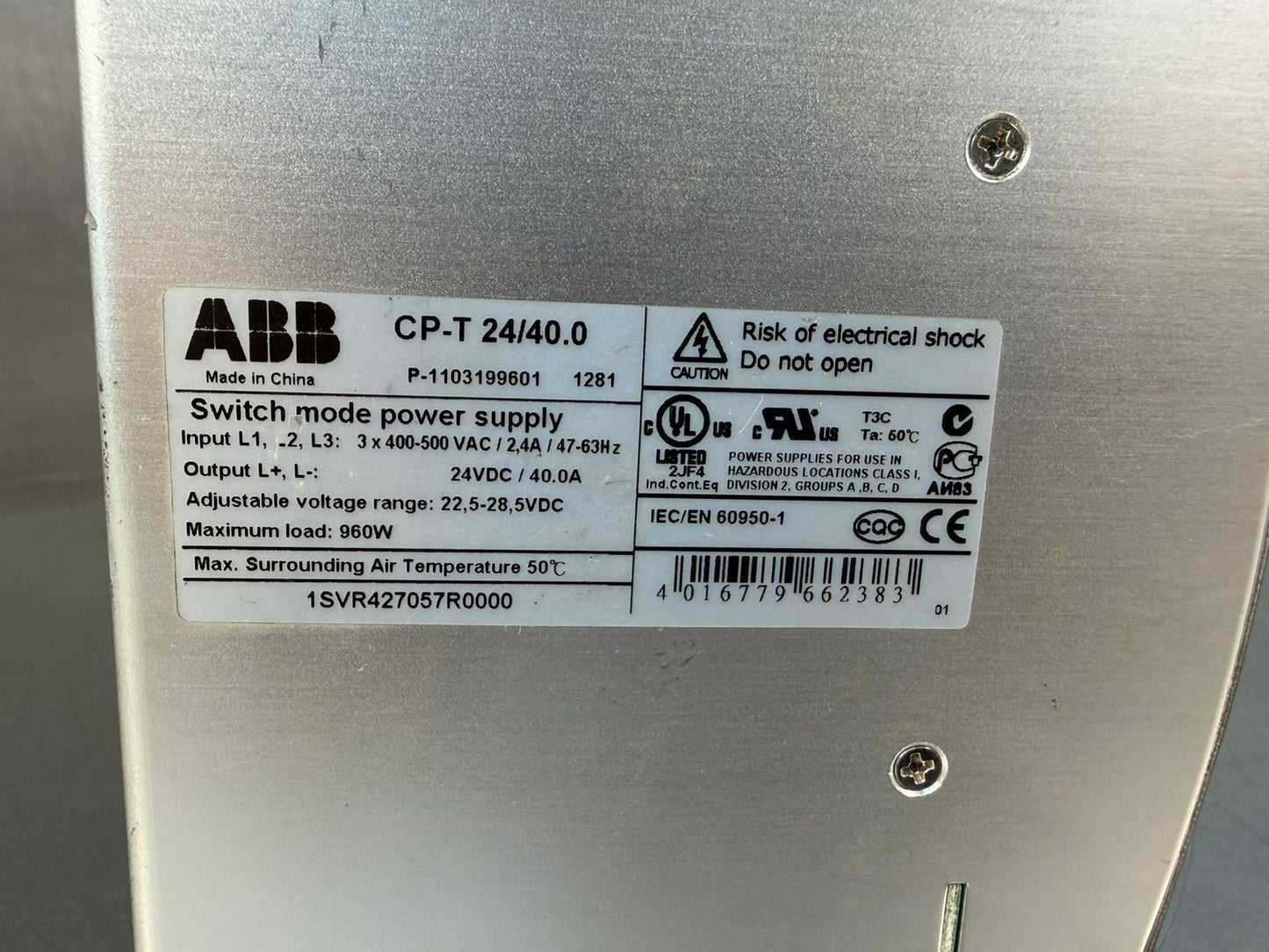 Abb Cp-T 24/40.0 1SVR427057R0000 Switch Mode Power Supply (6.2.1)
