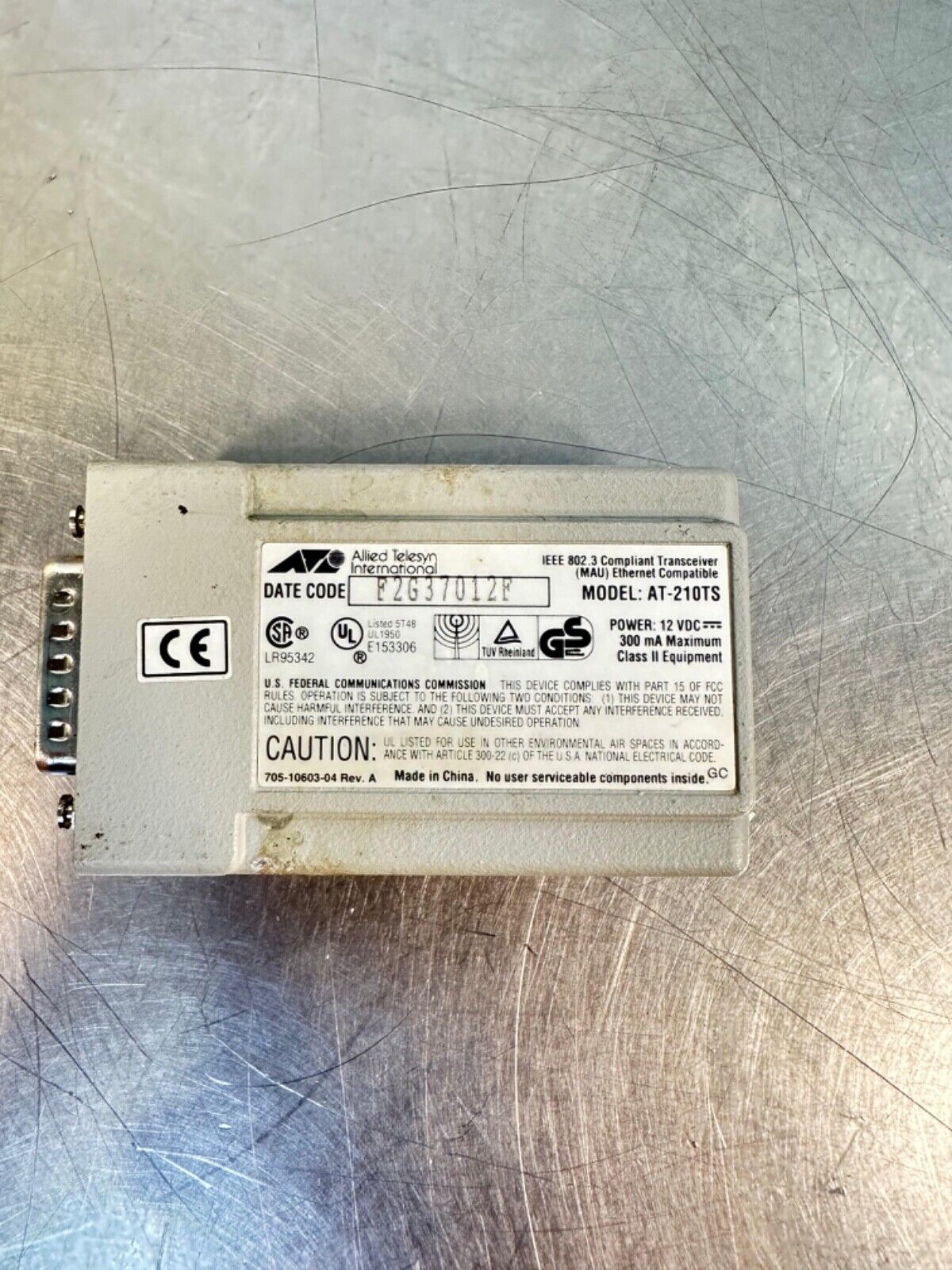 CentreCom 210Ts IEEE 802.3 F2G37012F - 12 VDC (4C-39)