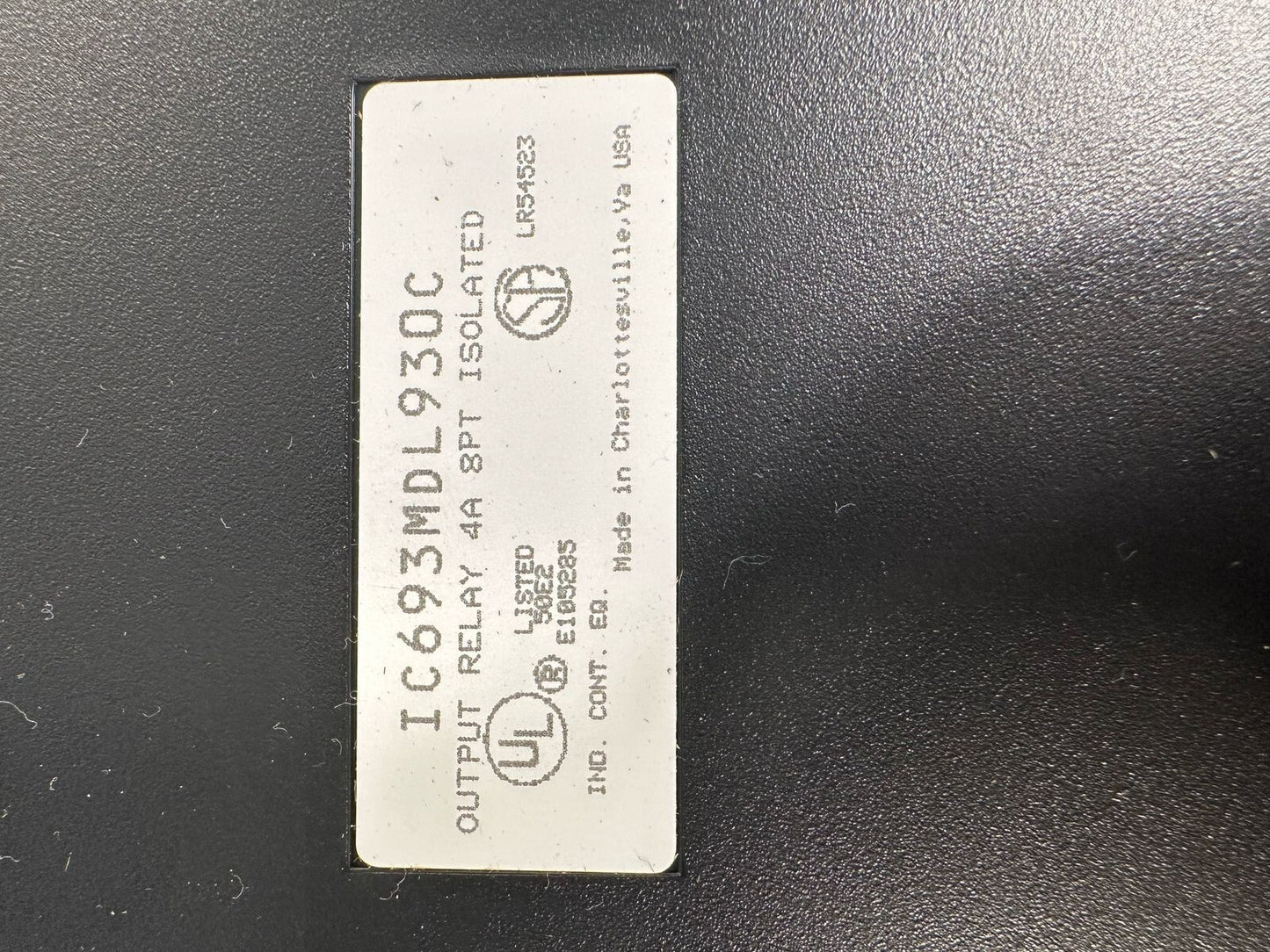 Ge IC693MDL930C Output Relay 4A 8PT ISOLATED (5.4.2)