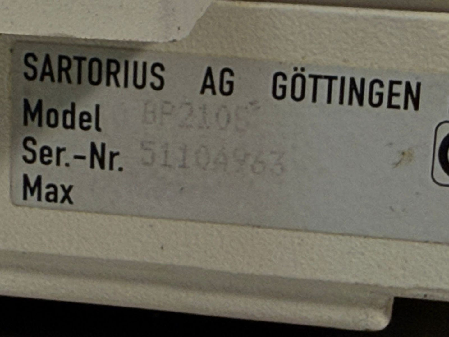 Sartorius BP-210S - Balance Lab Scale (12.6.7)