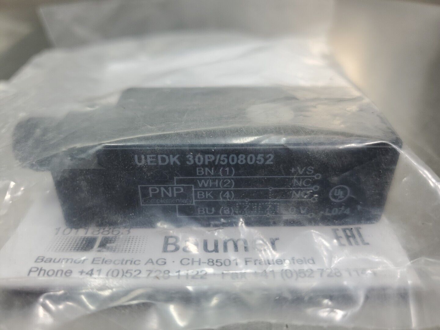 BAUMER ELECTRIC UEDK 30P/508052 Through Beam Sensor. 5E-34/2