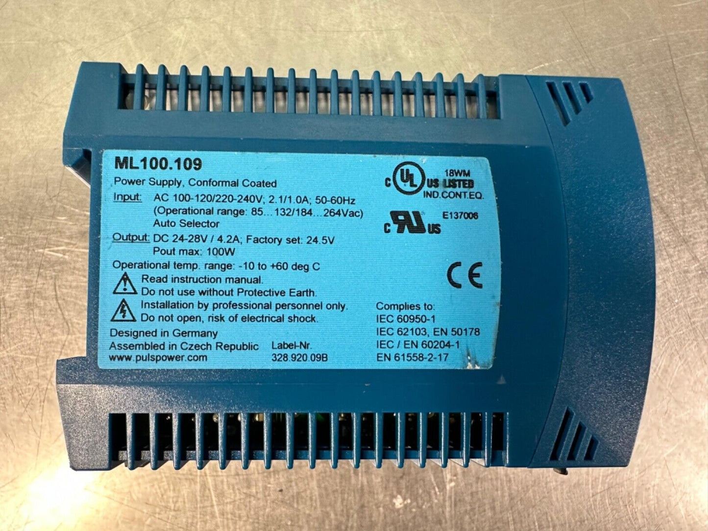 Puls ML100.109 24-28V 100W Power Supply (4c-42)
