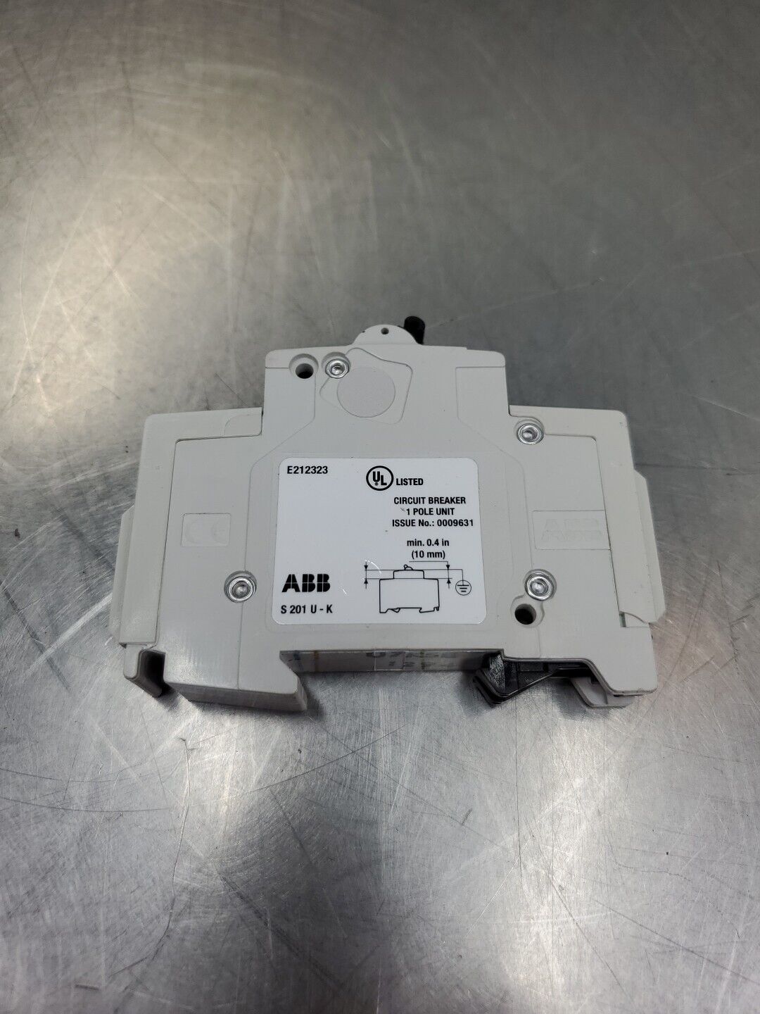 ABB S 201 U K 5A CIRCUIT BREAKER, 1 POLE, 240V, 50/60HZ. 4E-34