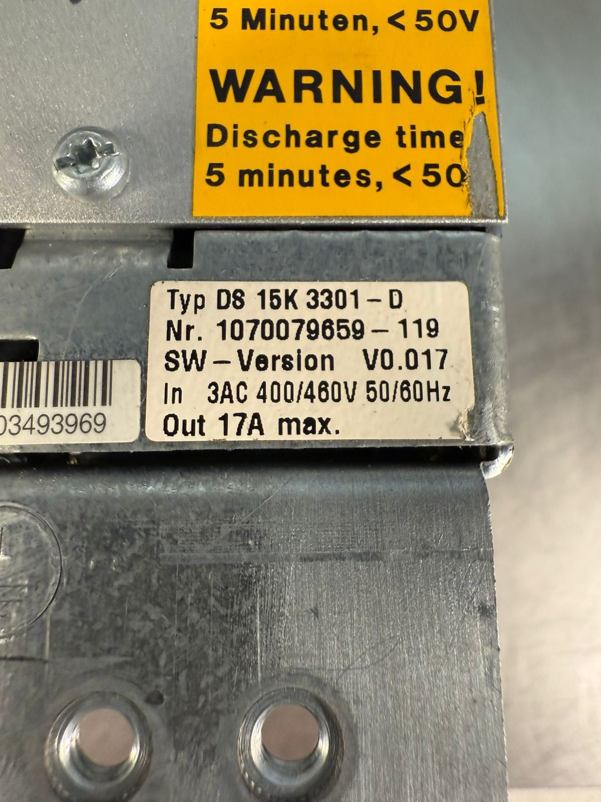 Bosch D8 15k 3301-D Nr: 1070079659-119 Sw Vo.017 (8.4.2)