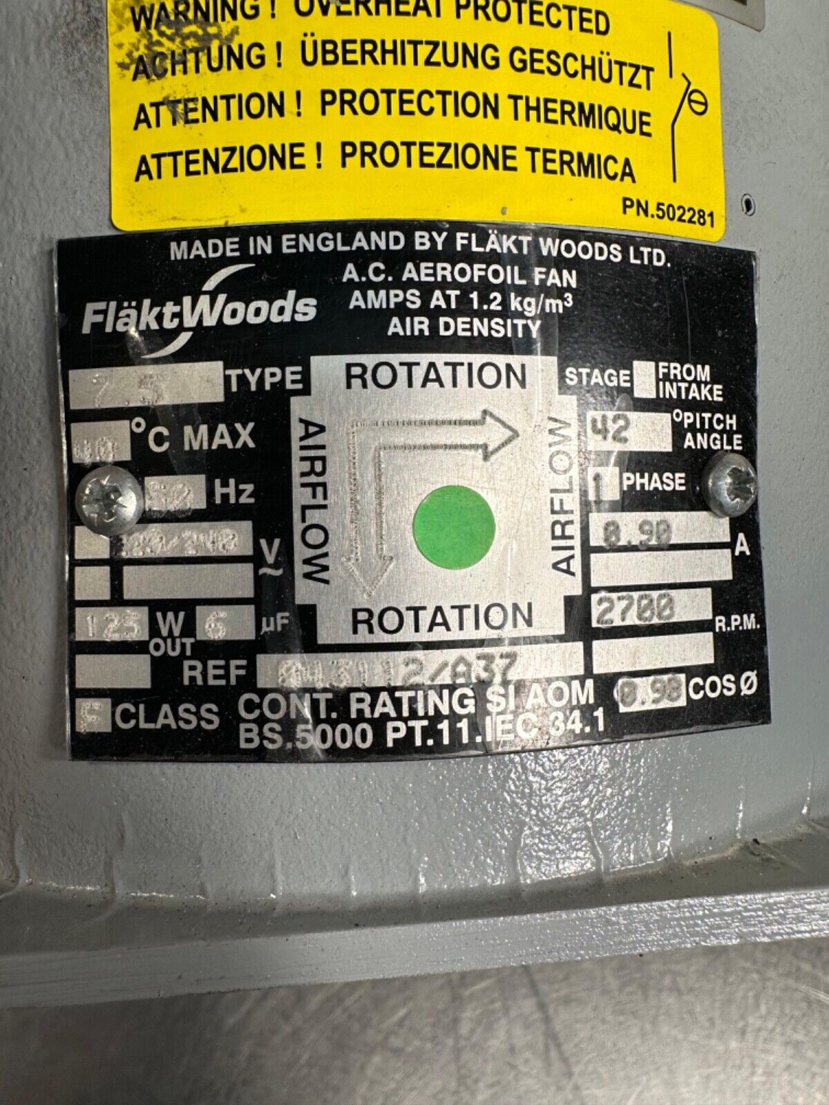 Abb 09858113 FlaktWoods Aerofoil 240/50/1-V (4D-26))