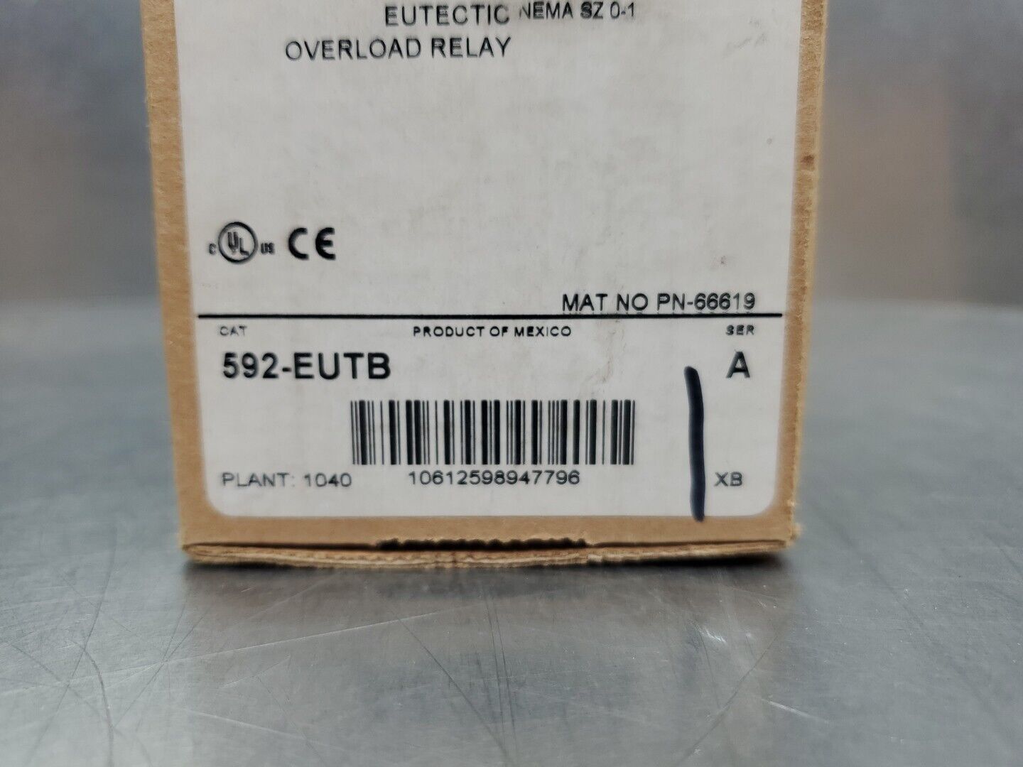 Allen-Bradley 592-EUTB Ser A EUTECTIC OVERLOAD RELAY, NEMA SZ 0-1. 4B-43