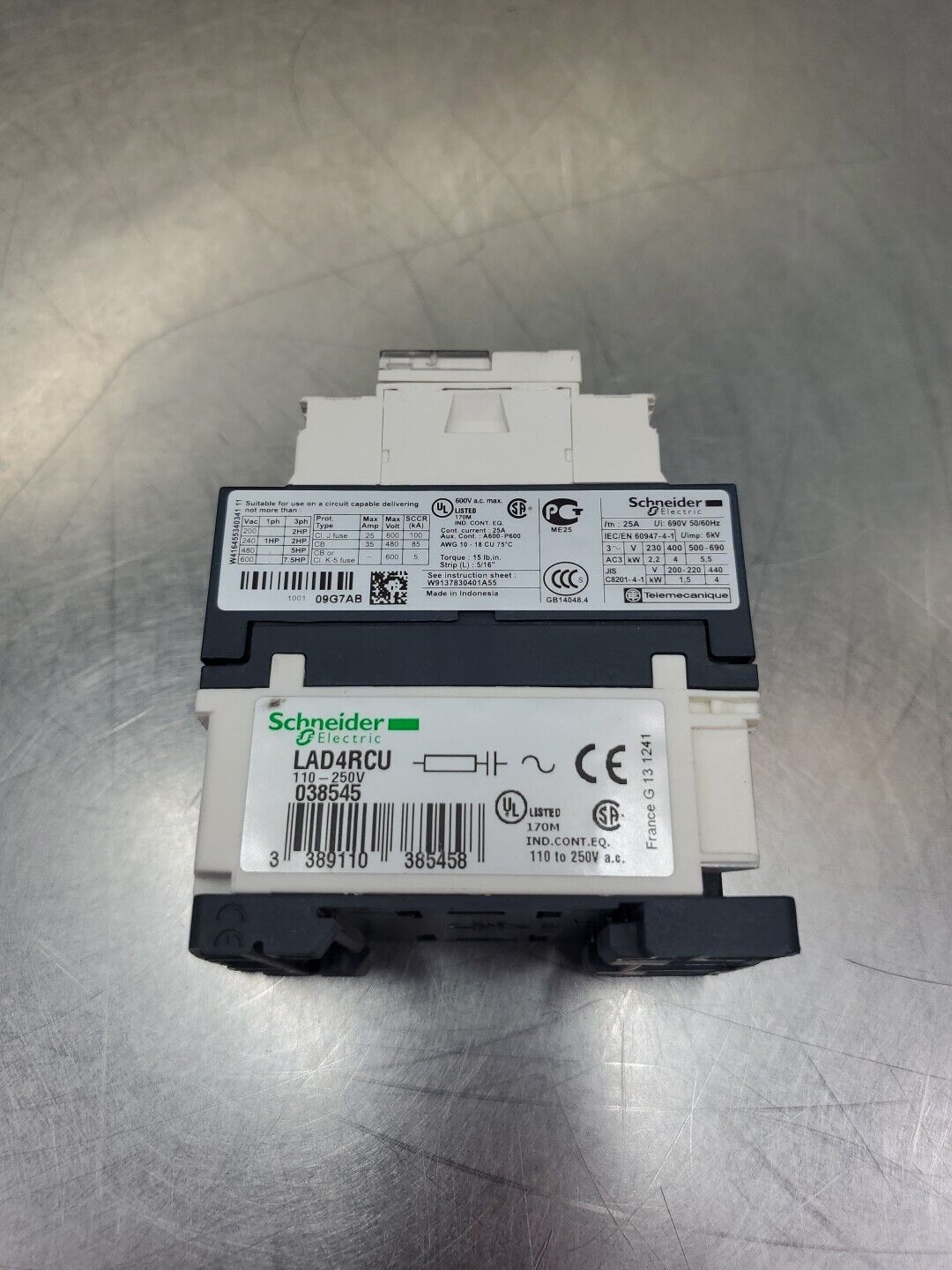 Schneider Electric LC1 D09 25A Contactor. 4B-35