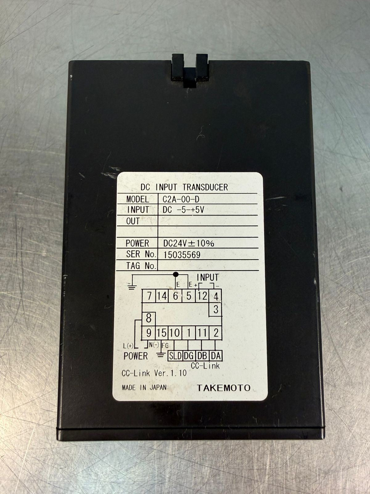 Takemoto C2A-00-D Dc Inpt Transducer CC-Link Input DC -5+5V (4.1.4)