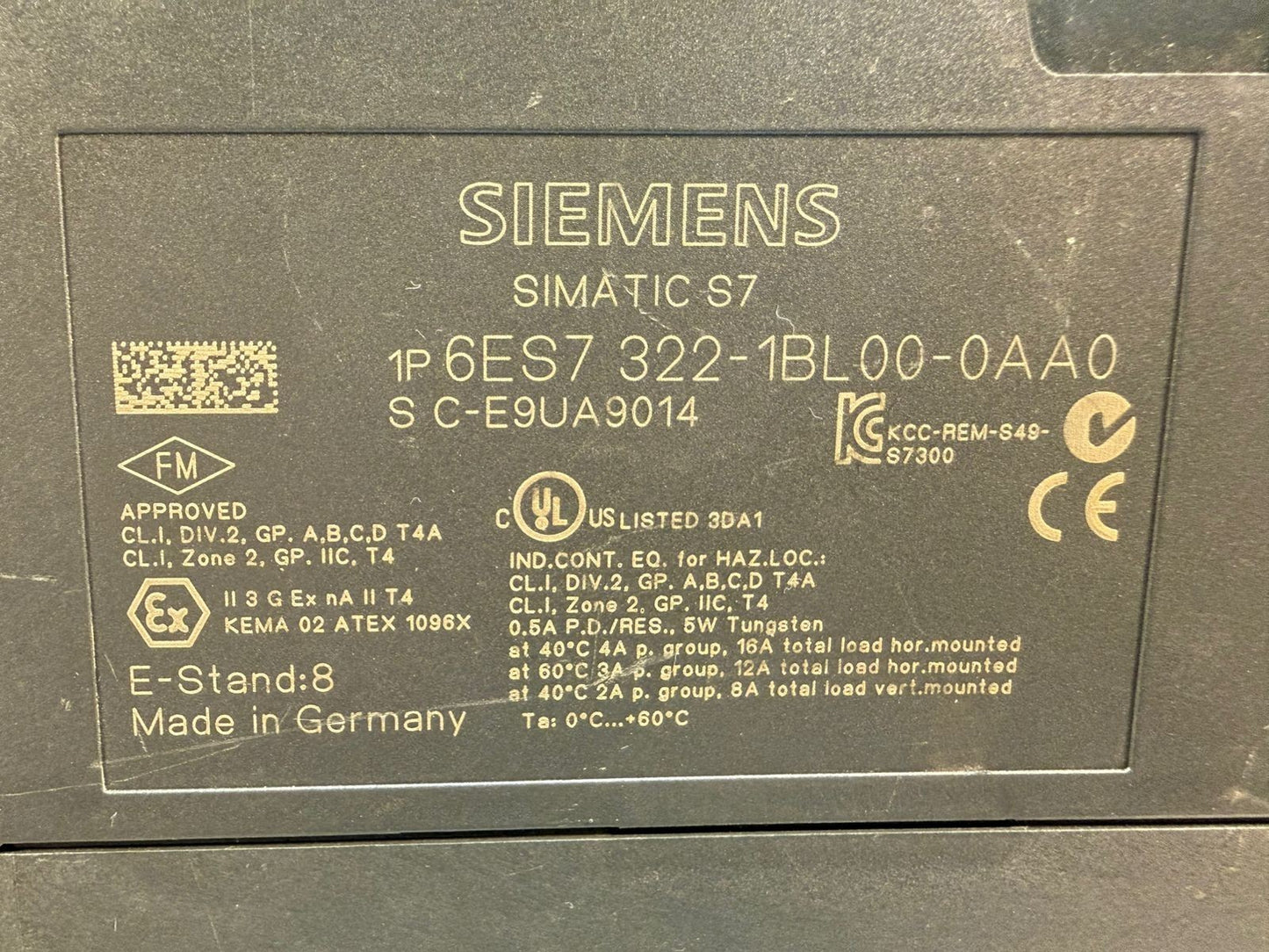 Siemens 1P 6ES7 322-1BL00-0AA0 Simatic S7 Output Module Unit (9.3.4)