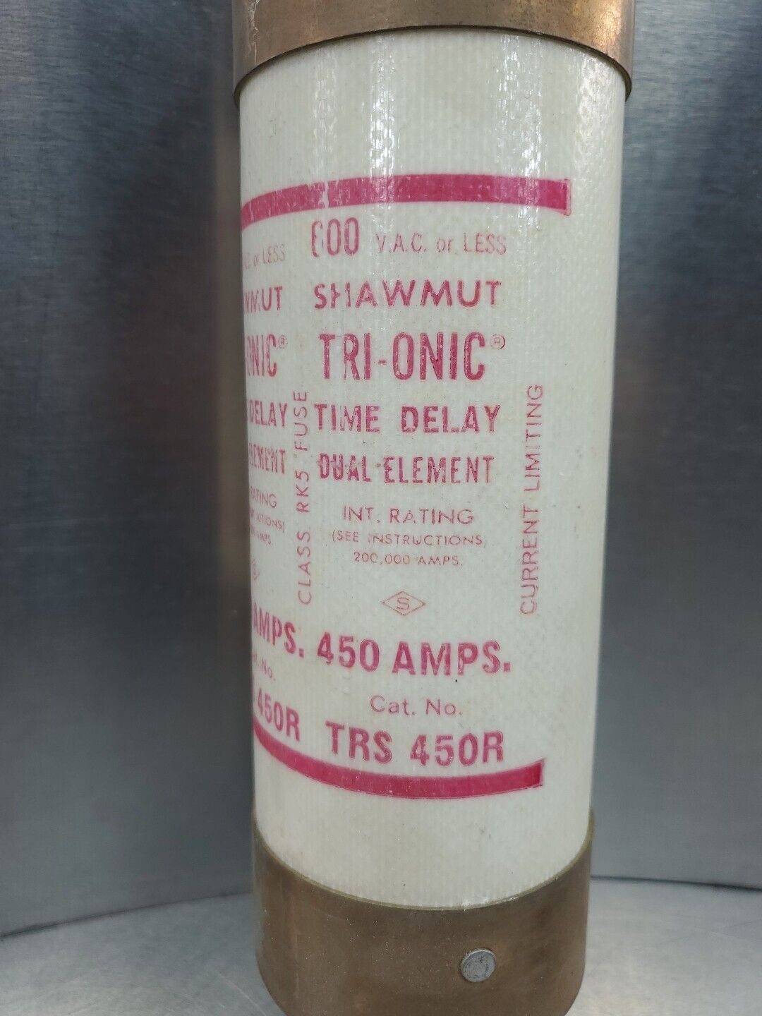 Shawmut TRI-ONIC TRS450R 450 Amp Fuse, 600VAC. 4B-42