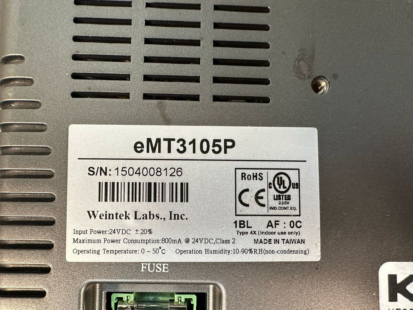 Weintek Touchscreen HMI eMT3105P (6.4.1)
