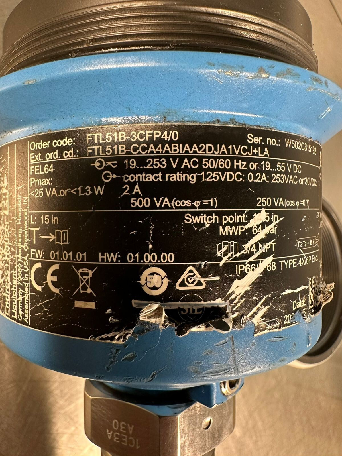 Endress+Hauser FTL51B / FTL51B-3CFP4/0 / FTL51B-CCA4ABIAA2DJA1VCJ (7.4.5)