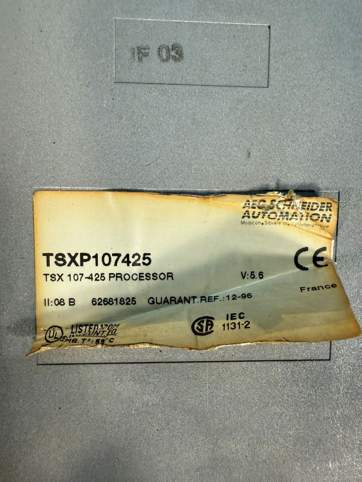 Schneider Tsx-P107425 TSXP107425 Processor 62681825 (3.3.2)