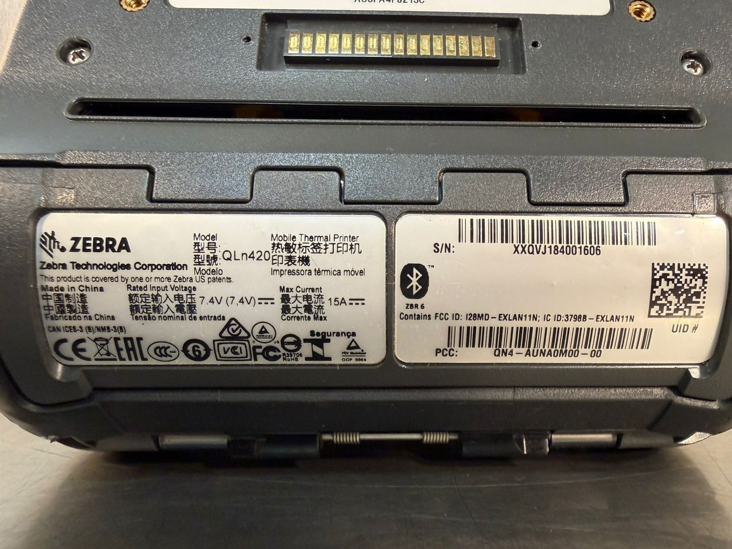 Zebra Qln420 Dir. Thermal Barcode L. Mobile PrinterQN4-AUNA0M00-00 (4.3.5)