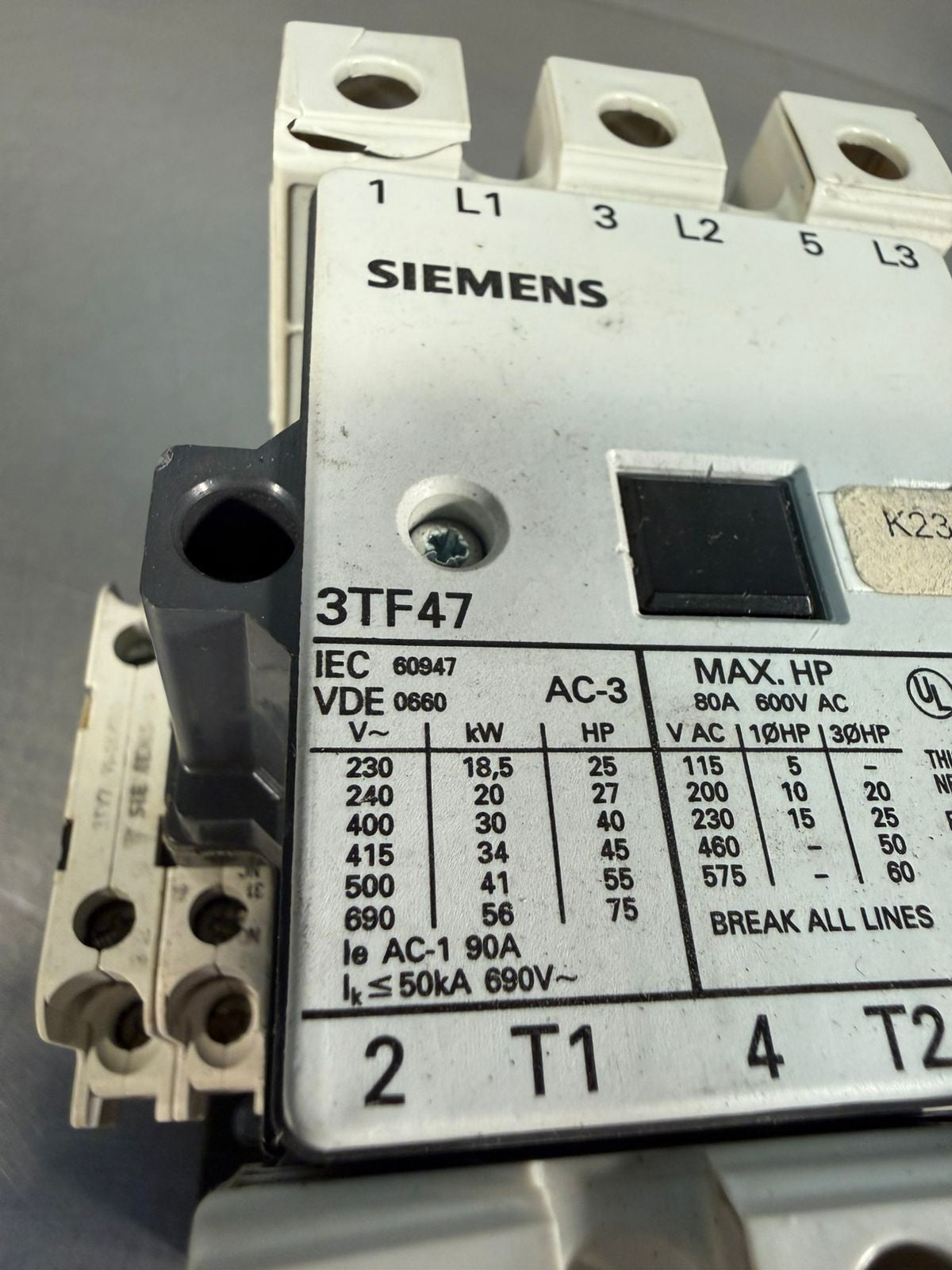 Siemens 3TF47 Ac Contactor 3tf Series Plc Module (4.1.4)