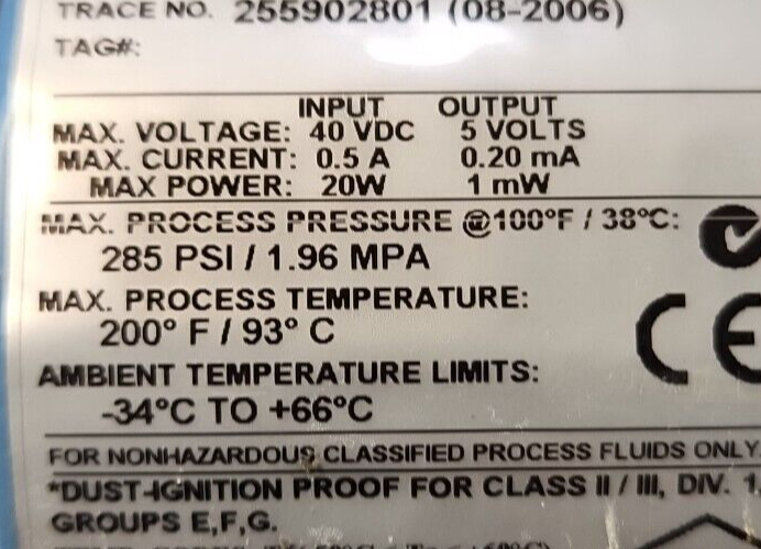 Rosemount 8732C TI2M4 flow Transmitter w/8711TSA30FU1N0G1 Loc6E2