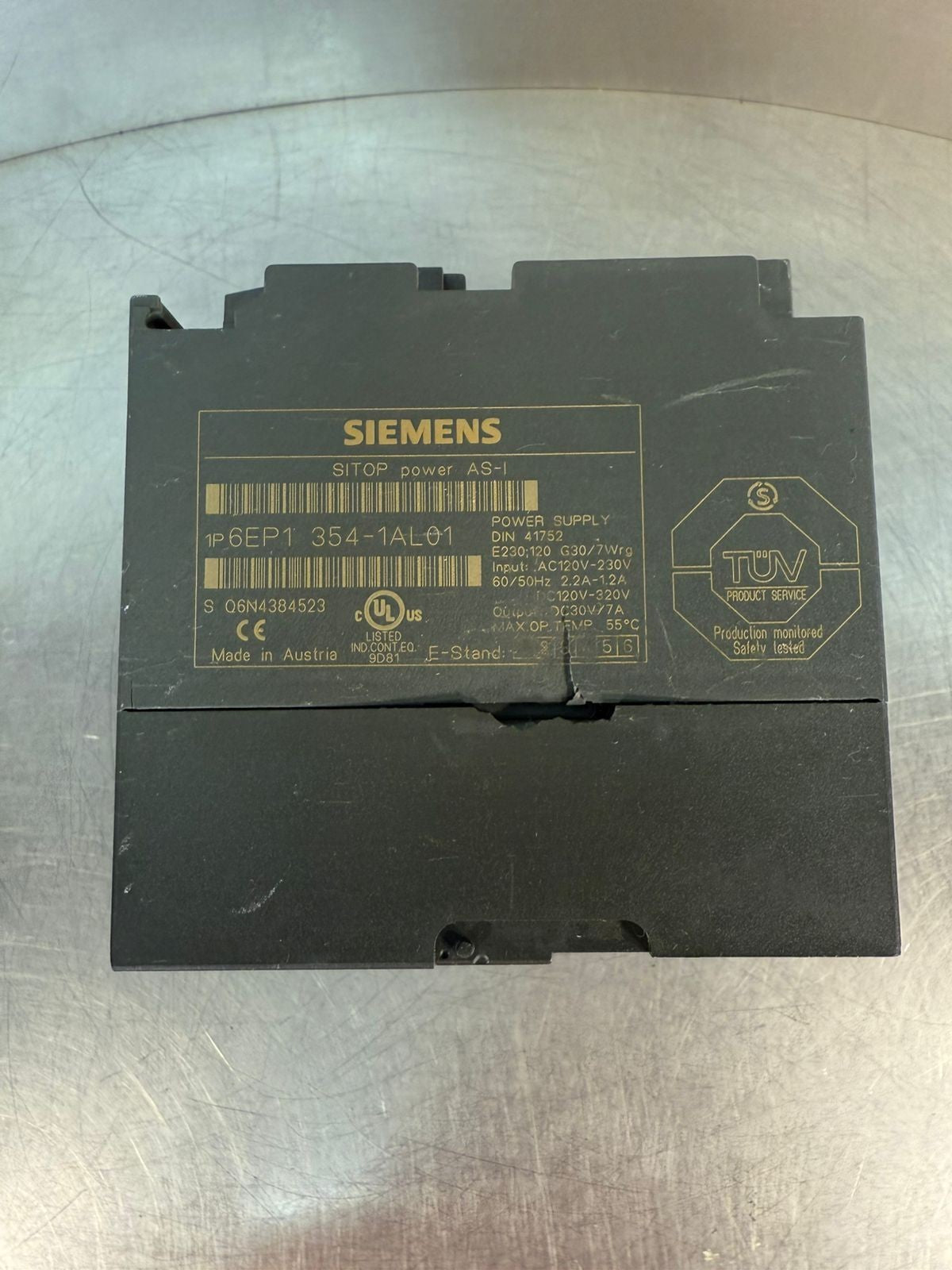 Siemens 6EP1 354-1AL01 SITOP Power AS-I AC120V-230V 60/50Hz (12.5.5)