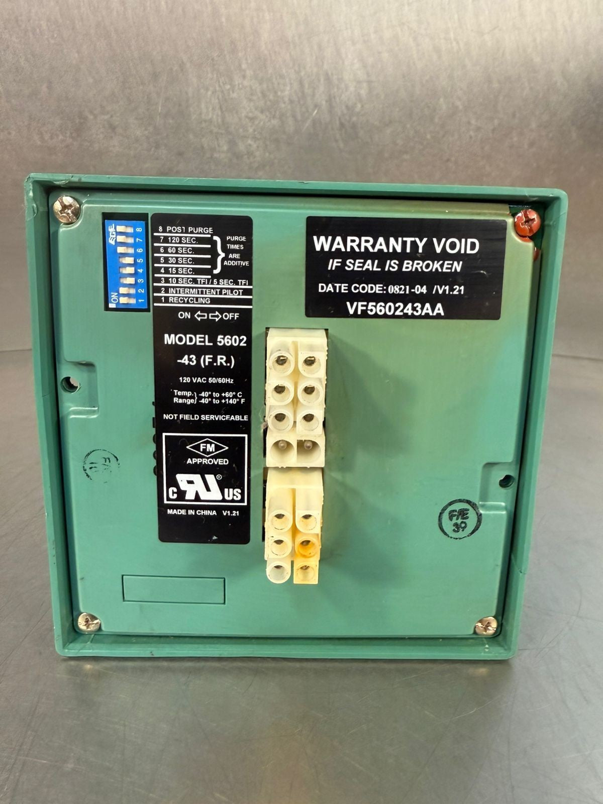 Eclipse VF560243AA Flame Monitor Control 5602 -43 (F.R.) V1.21 (4.1.3)