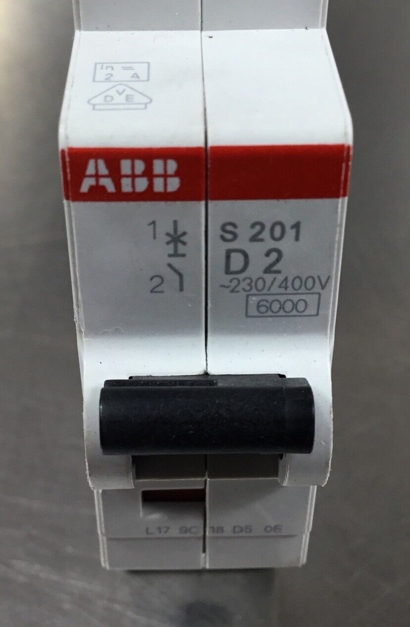 ABB S201-D2 1 Pole Circuit Breaker AC 2CDS251001R0021 4B-42