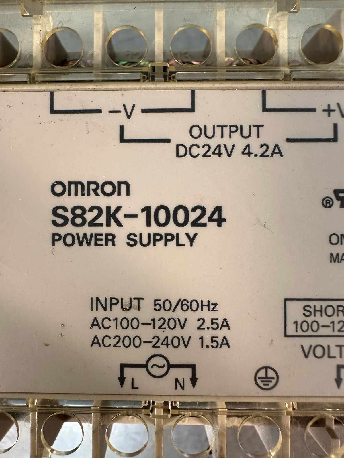 Omron S82K-10024 Power Supply S82K10024 (7.2.2)