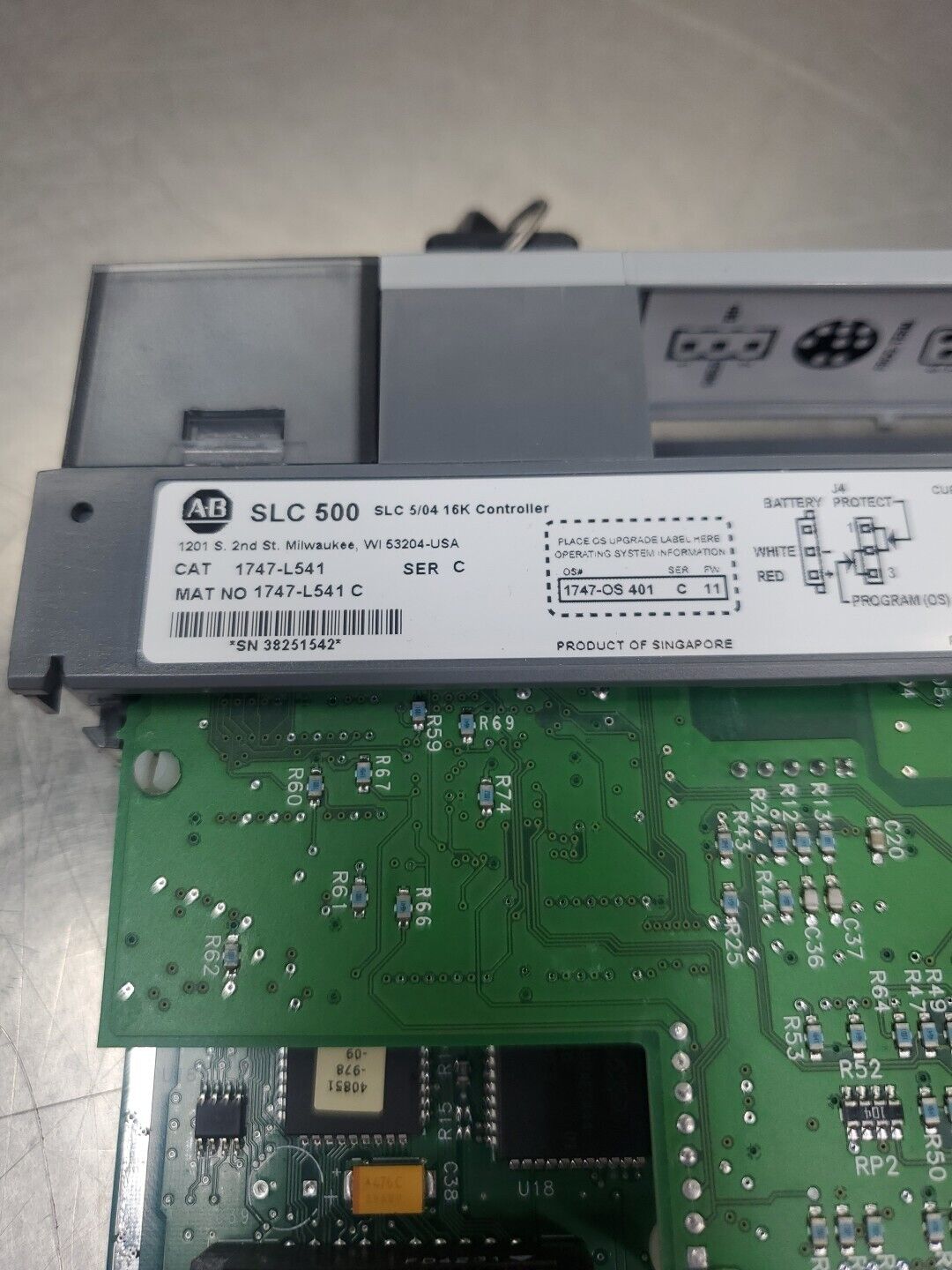 Allen Bradley 1747-L541/C SLC500 5/04 16K Processor Unit Module. 3D-42