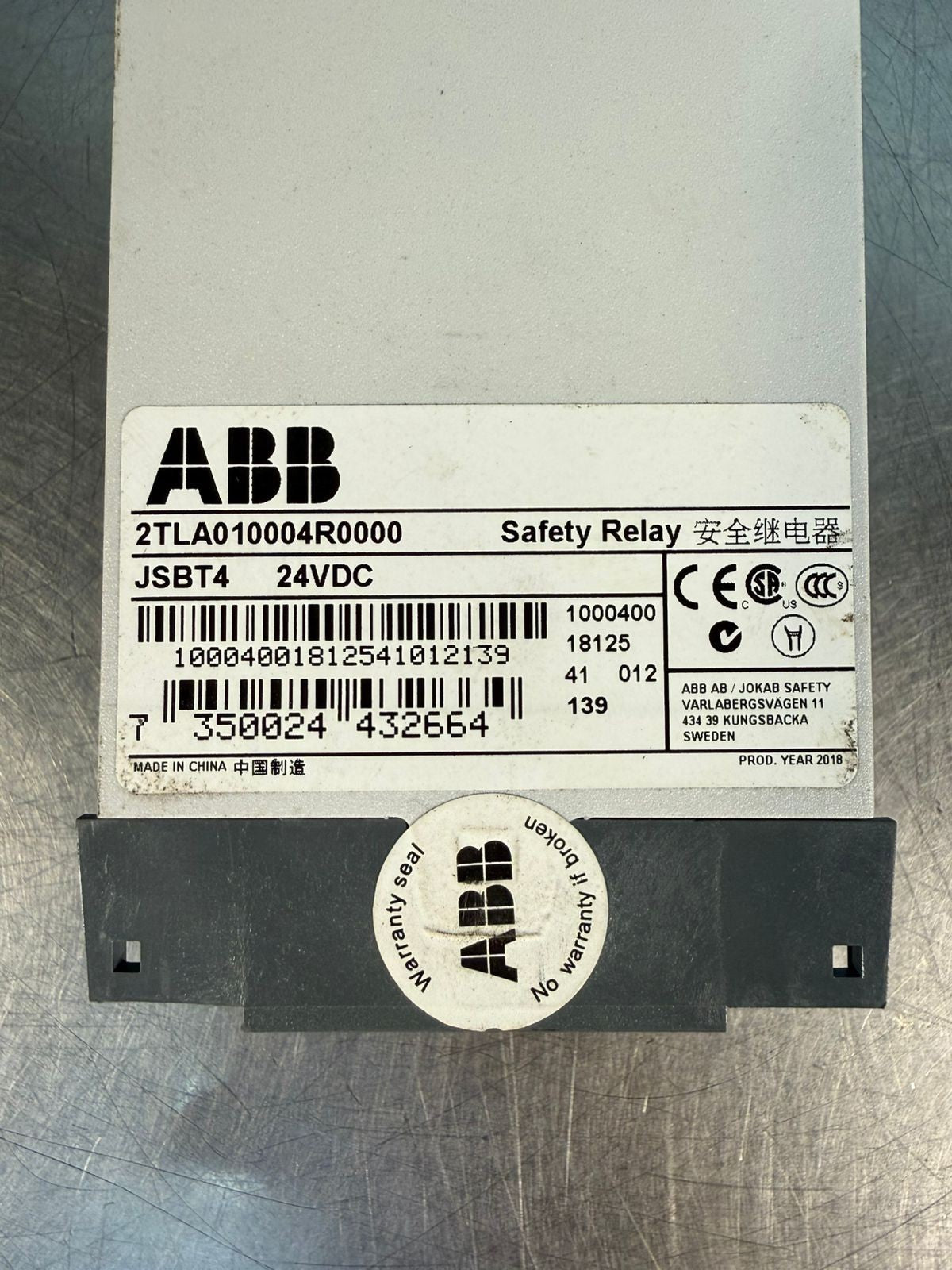Abb 2TLA010004R0000 JSBT4 Safety Relay 24Vdc (3.1.1)
