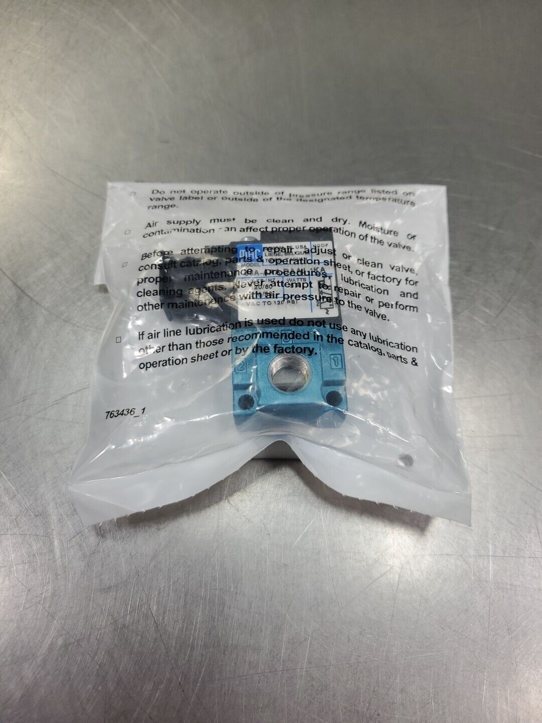MAC 35A-AAA-DAAJ-1KA Solenoid Valve, 120VAC. 6A-12