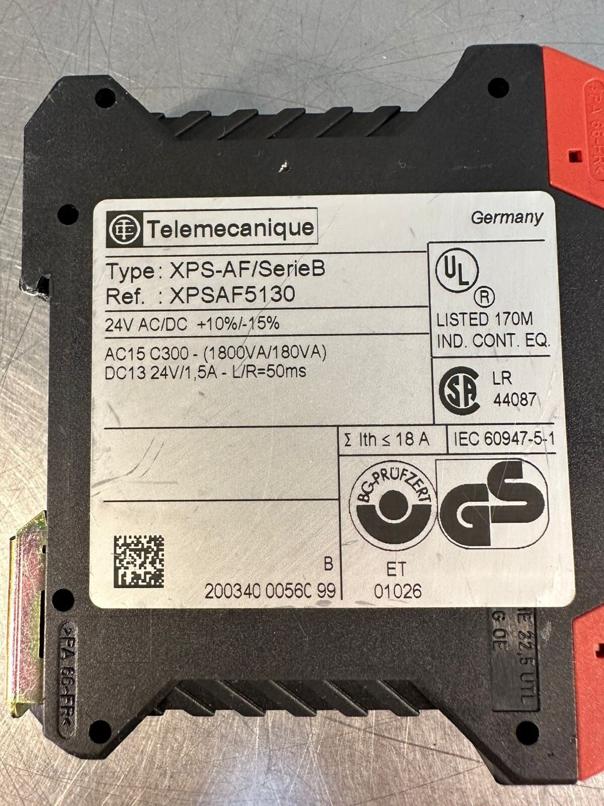 Telemecanique XPS-AF /Series B Safety Relay 24V-AC/DC +10%/-15% (4.2.5)
