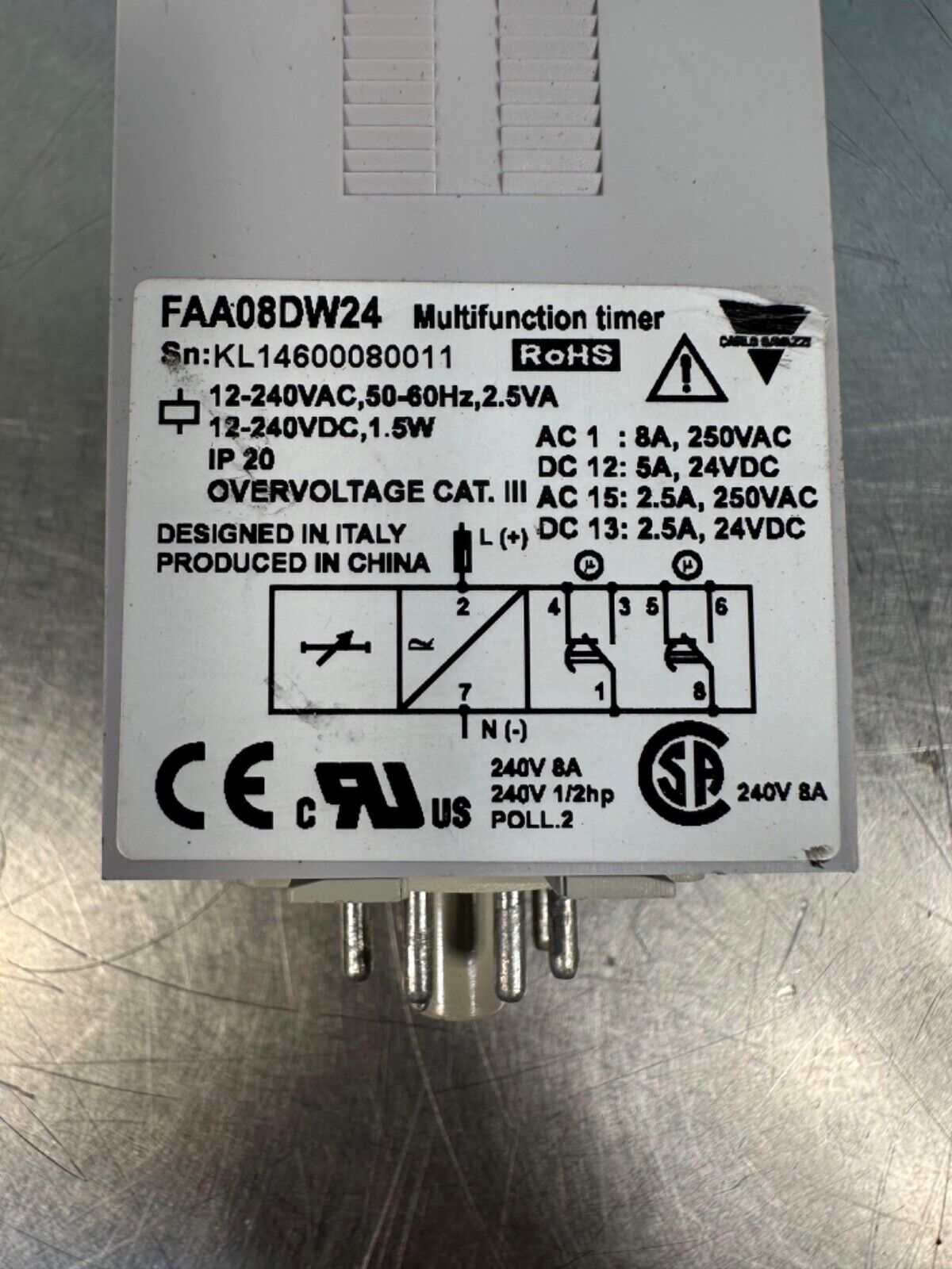 Carlo Gavazzi Multifunction Timer-FAA08DW24 (4C-26)