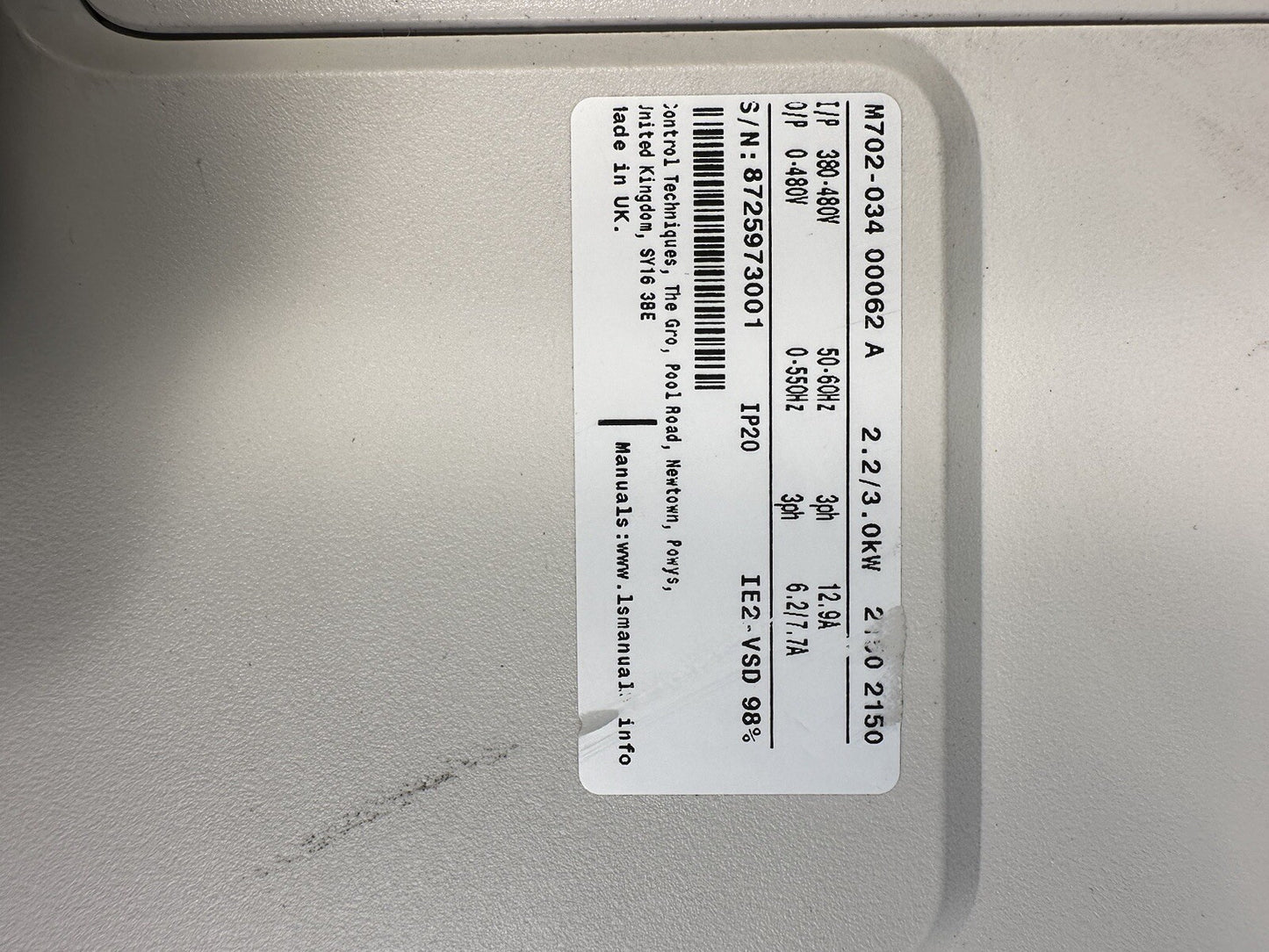 UNIDRIVE Control Techniques M702-034-00062-A - (BIN-1.4.1)