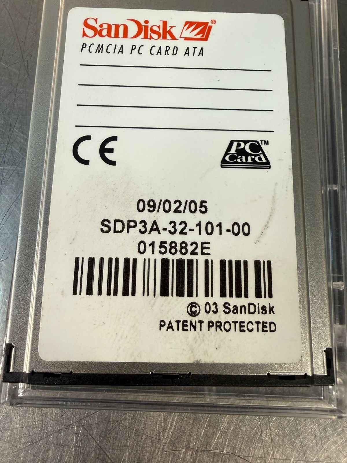 SanDisk SDP3A-32-101-00 FlashDisk 32MB PCMCIA PC Card ATA (5.4.2)