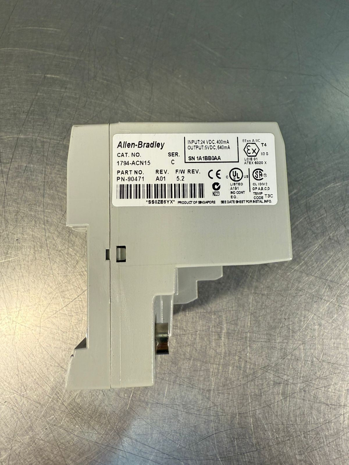 Allen Bradley 1794-ACN15 /C Rev. A01 F/W 5.2 (2.1.3)