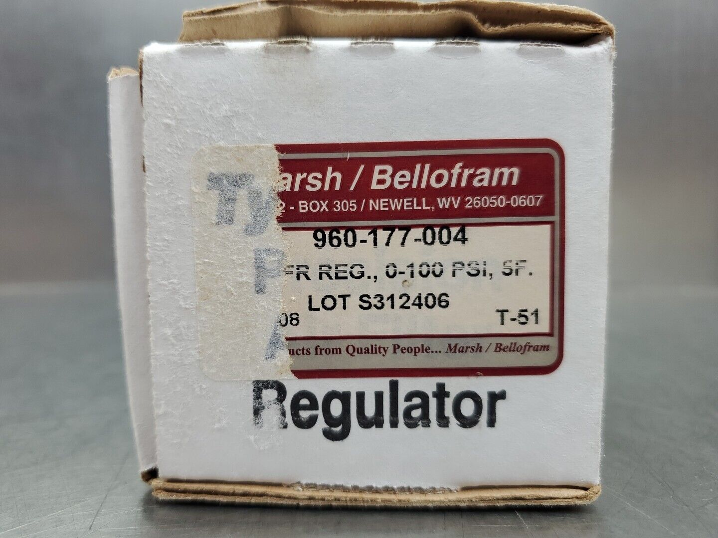 Marsh/Bellofram 960-177-004 Pressure Regulator, 0-100 PSI. 6D-7