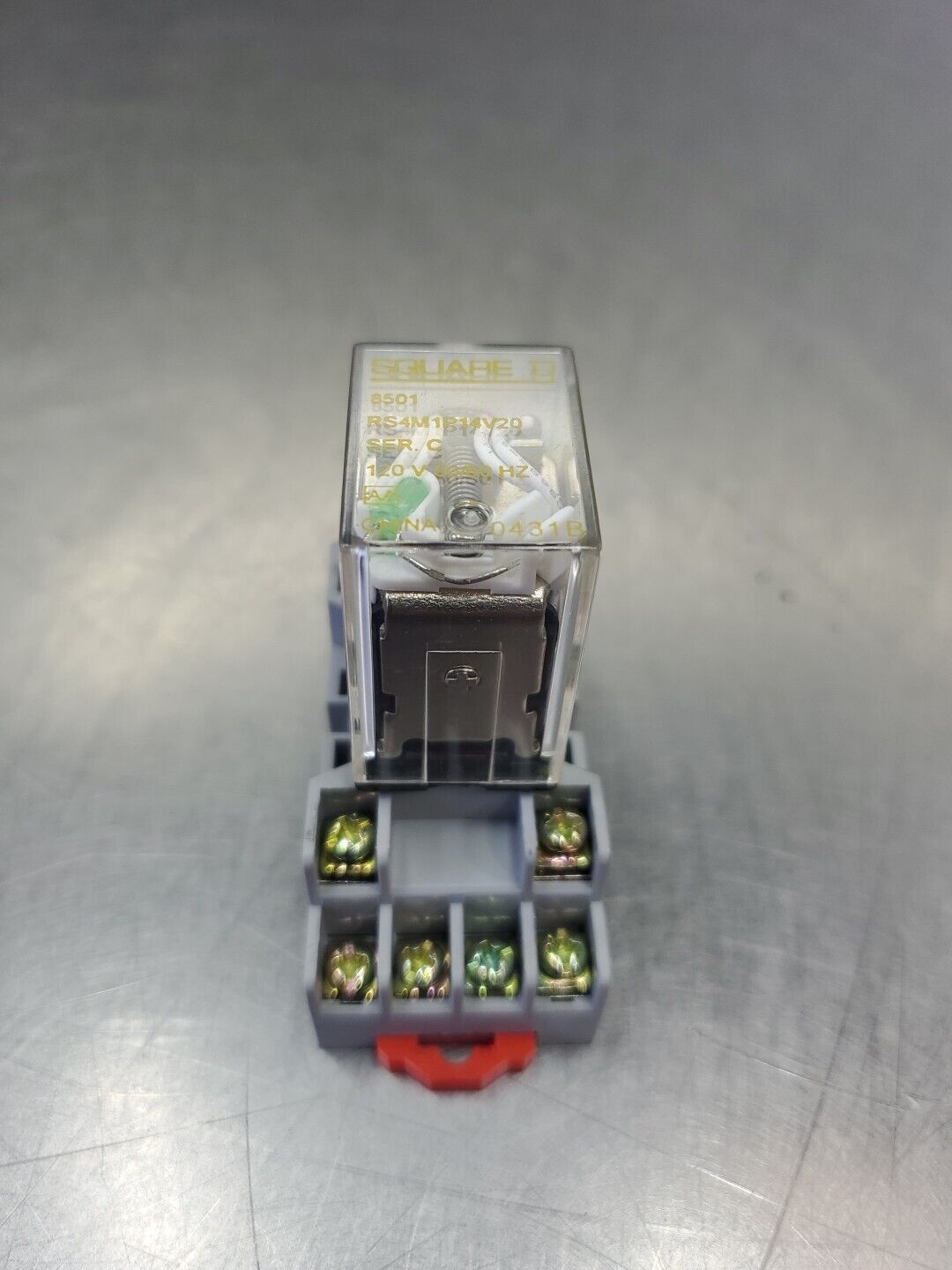SQUARE D 8501RS4M1P14V20 GP RELAY, w/8501NR45 Base. 4C-43