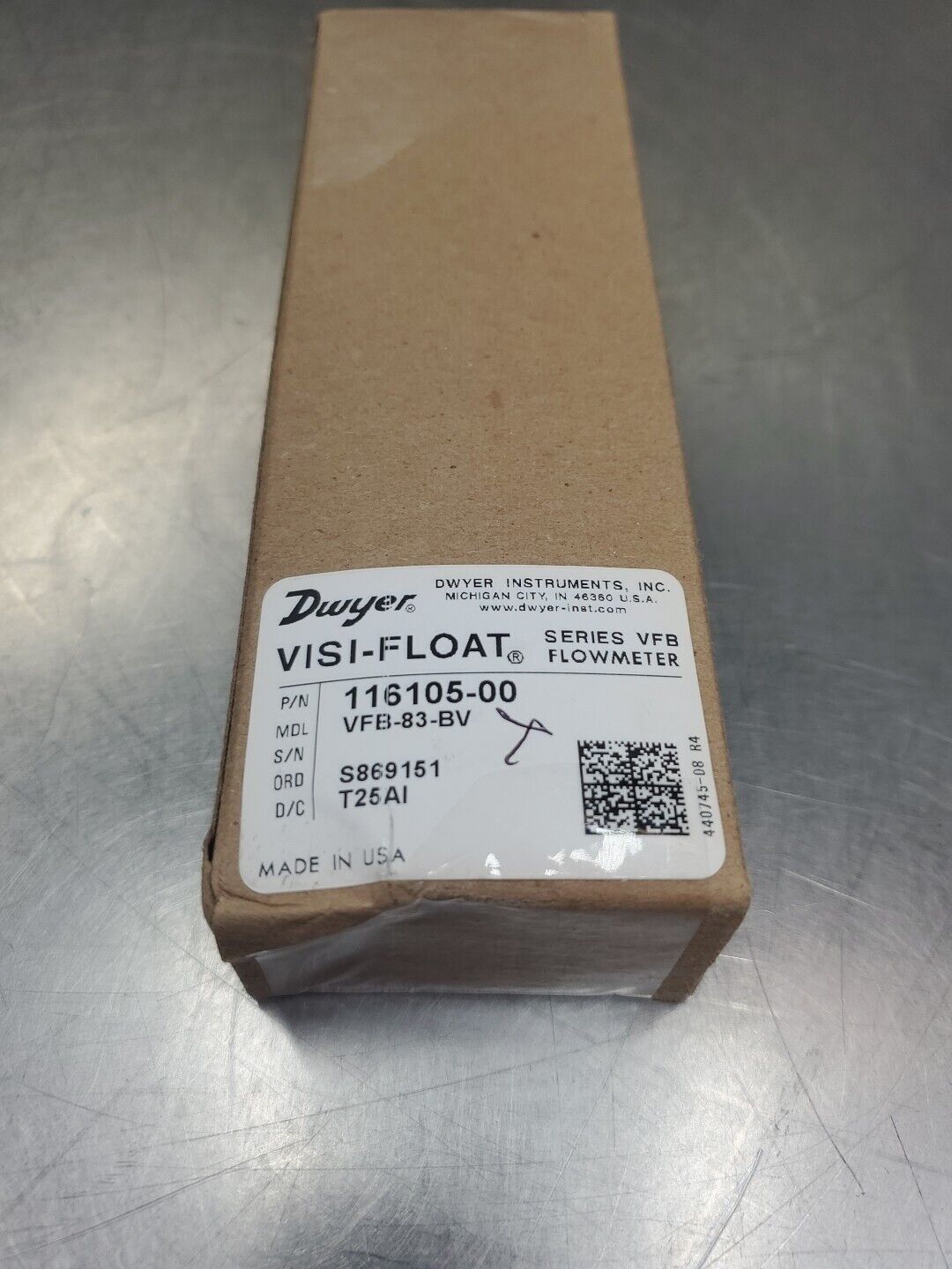 DWYER VFB-83-BV (116105-00) VISI-FLOAT SERIES VFB FLOWMETER. 5D-1