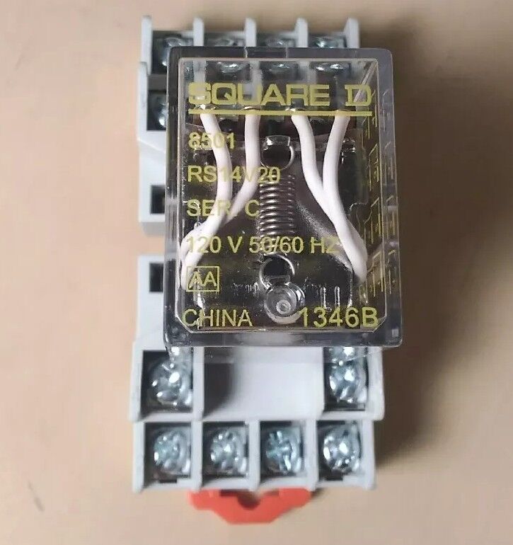 SQUARE D RELAY 8501 RS14V20 Ser C w/8501NR45 SOCKET Ser B 4D-2
