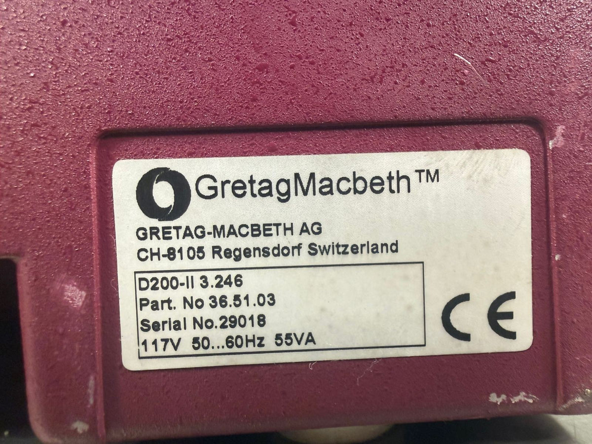 Gretag D200 II, Boxed 3246 / 36.51.03 117V 50/60Hz 55Va Ch-8105 (12.4.8)