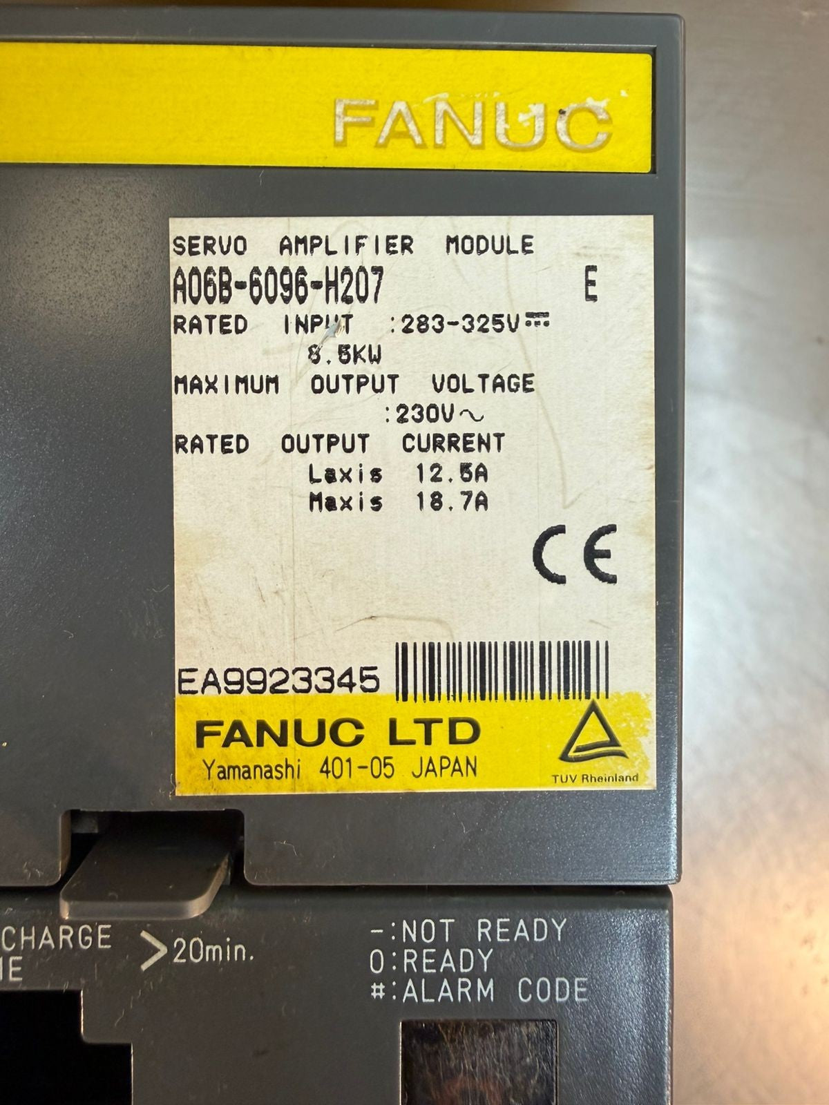 Fanuc A06B-6096-H207 Servo Driver Amplifier (12.4.1)