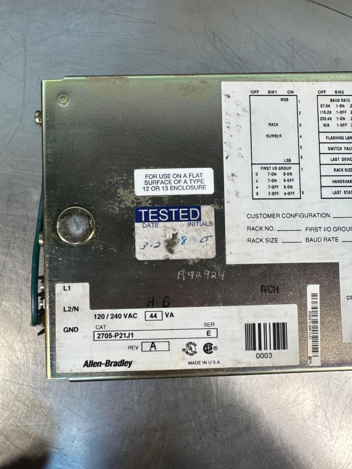 Allen Bradley 2705-P21J1 Série E (2F-4)