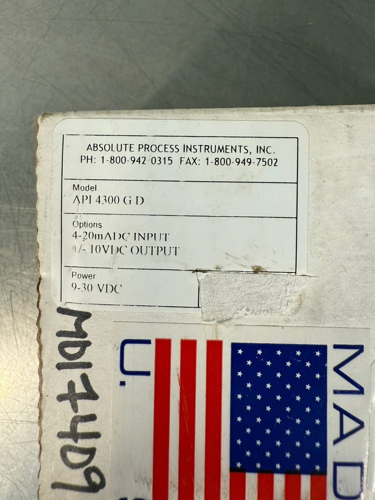 Absolute Process Instruments API 4300 G D 9-30VDC (2.1.5)