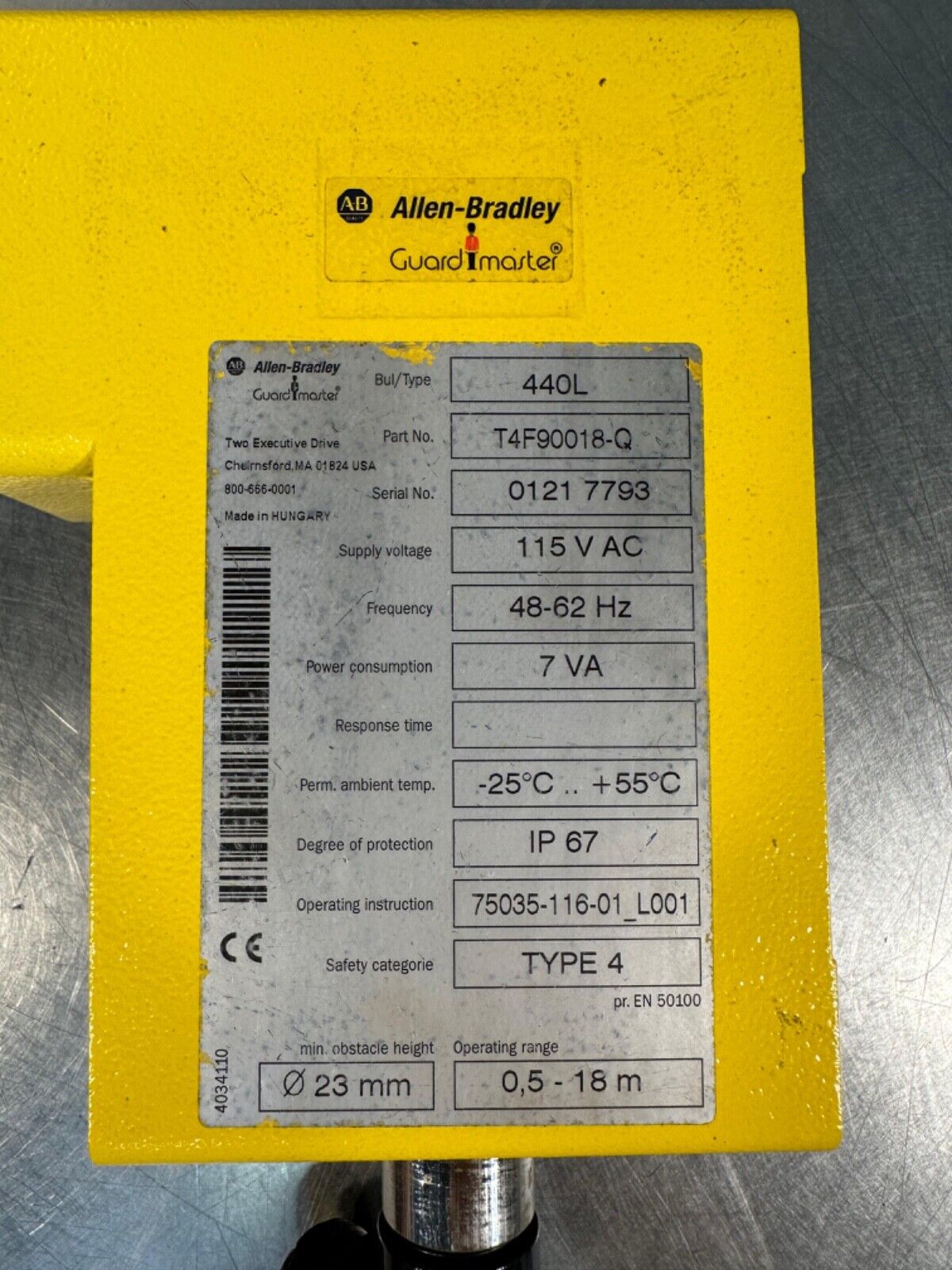 Allen Bradley 440L-T4F90018-Q Guardmaster Transmitter (5E-30)
